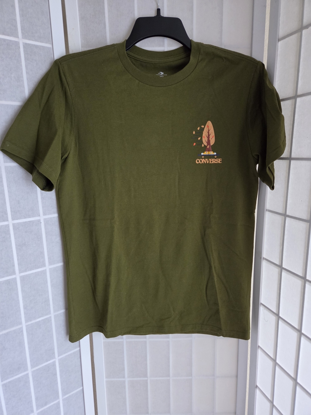 Converse Olive Green Tee with Graphic Small